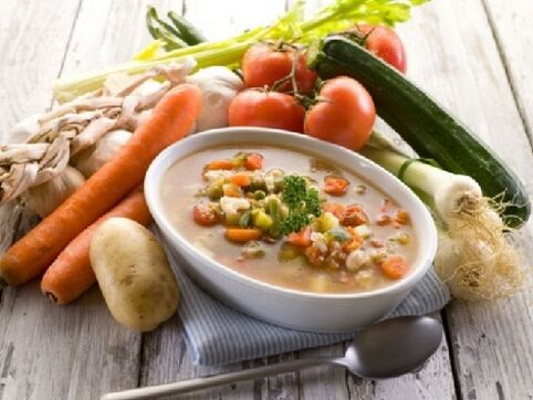 légumes et soupe de cire