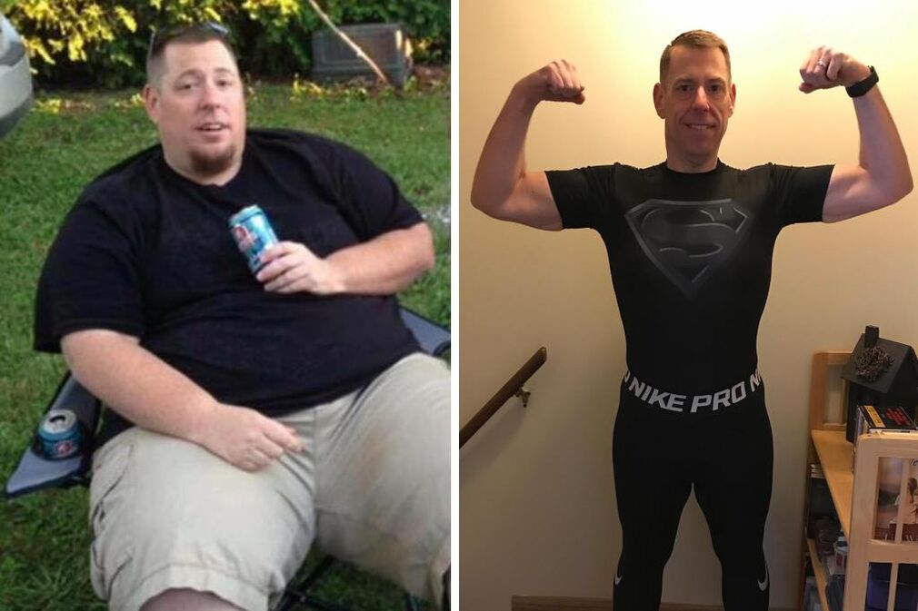 homme avant et après régime céto